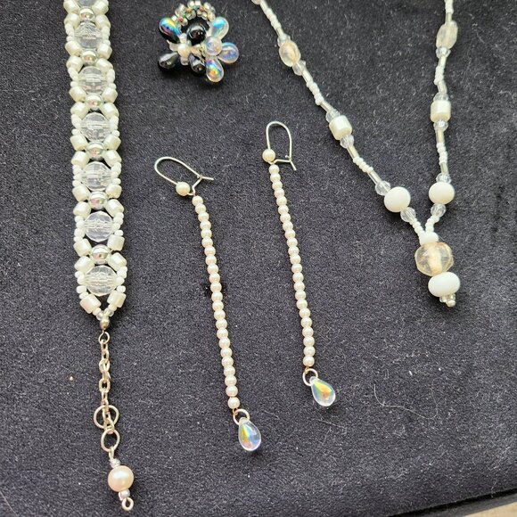 BFD Beaded Set of Jewelry In White Tones - Picture 6 of 8